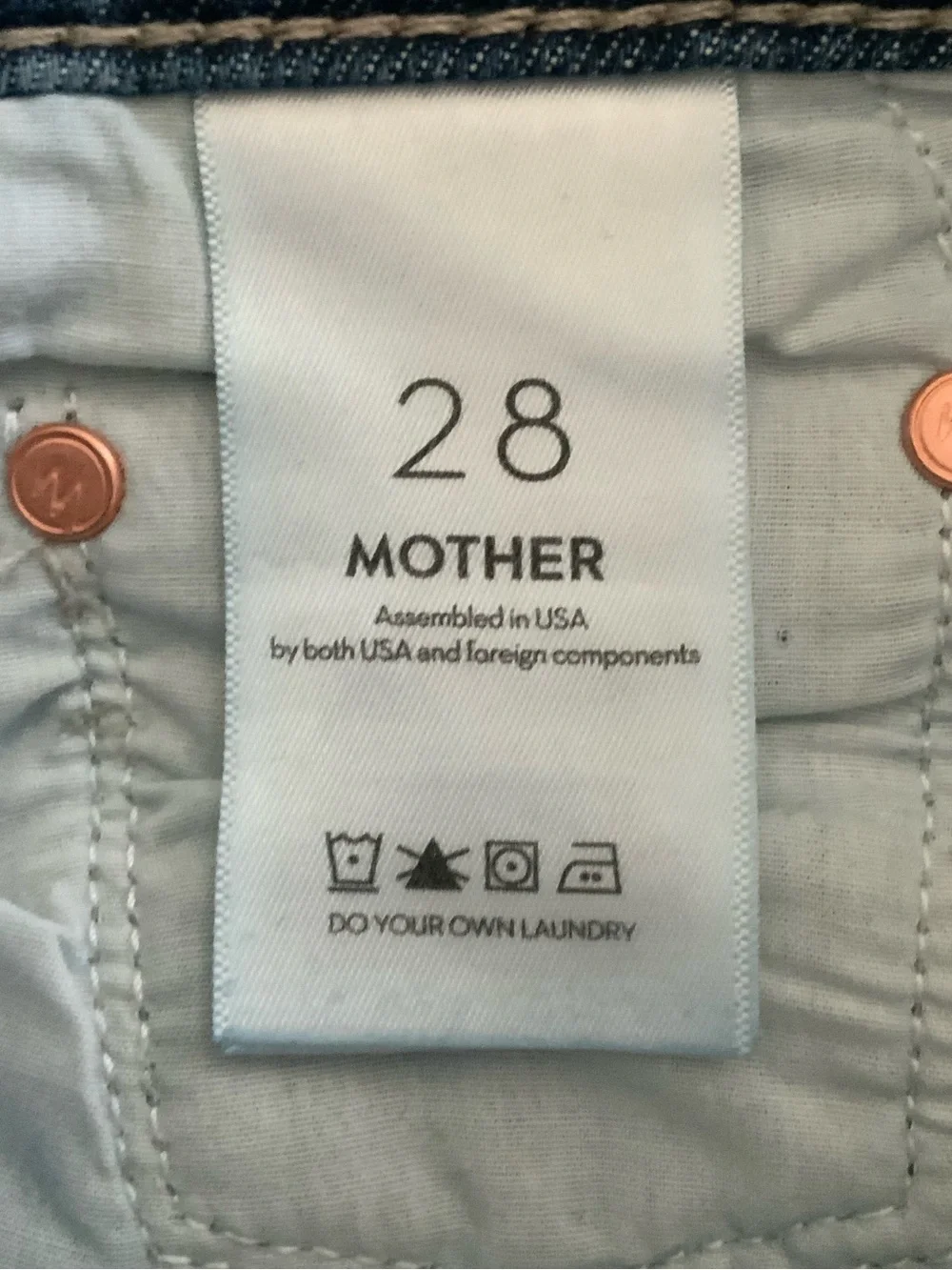 MOTHER SUPERIOR Jeans Half-Pipe Ankle Did You Bring Me Anything Blue Size 28 - Picture 9 of 13